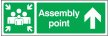 Assembly point straight on sign