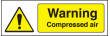 Warning compressed air sign