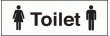 Toilet with male & female symbol sign