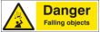 Danger falling objects sign