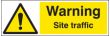 Warning site traffic sign
