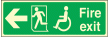 Disabled fire exit left sign