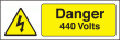 Danger 440 volts sign