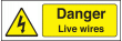 Danger live wires sign