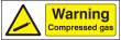 Warning compressed gas sign