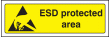 ESD protected area sign