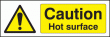 Caution hot surface sign