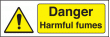 Danger harmful fumes sign