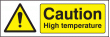 Caution high temperature sign