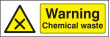 Warning chemical waste sign