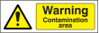 Warning contamination area sign