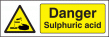 Danger sulphuric acid sign