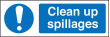 Clean up spillages sign