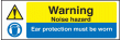 Warning noise hazard sign
