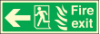 Fire exit arrow left HTM sign