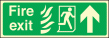 Fire exit arrow up HTM sign