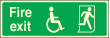 Disabled final fire exit sign