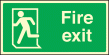 Final fire exit left sign