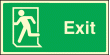 Final exit left sign