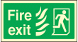 Fire exit right HTM sign