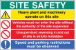 Site heavy plant and machinery sign