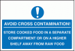 Avoid cross contamination sign