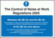 Noise at work regulations sign