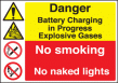 Battery charging in progress sign