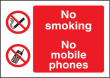 No smoking or mobile phones sign