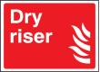 Dry riser sign