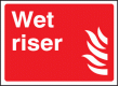 Wet riser sign