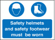 helmets/footwear must be worn sign