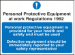 PPE provided sign