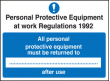 All PPE must be returned to sign