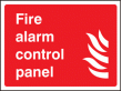 Fire alarm control panel sign