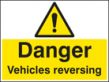 Danger vehicle reversing sign