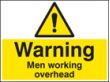 Warning men working overhead sign