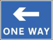 One way left sign