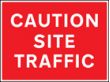 Caution site traffic sign