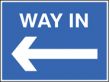 Way in left sign