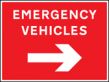 Emergency vehicles right sign