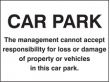 Car park disclaimer sign