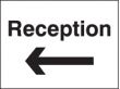 Reception arrow left sign