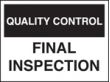 QC final inspection sign