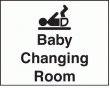 Baby changing room sign