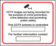 CCTV crime prevention & public sign