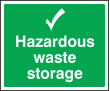 Hazardous waste storage sign