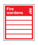 Fire Warden Signs