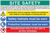 Site Safety H&S act sign