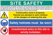 Site construction work in progress sign